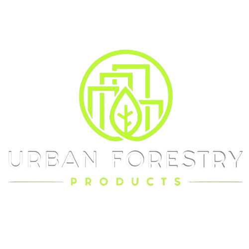 Urban Forestry Products Logo White text